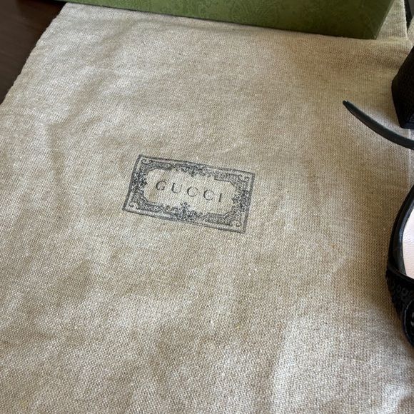 Gucci Black Sequin Marmont High Heeled Sandals - Picture 11 of 17